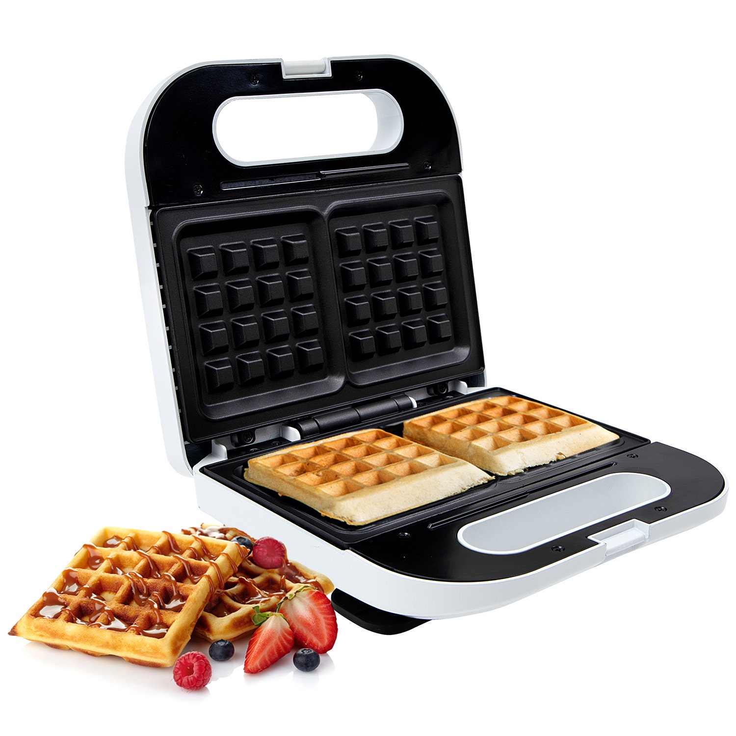 villaware uno reversible belgian & heart waffle maker