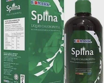 EDMARK Splina Liquid Chlorophyll Drink | Natural Green Wellness Beverage | 500ml Plant-Based Supplement | Refreshing & Alkaline