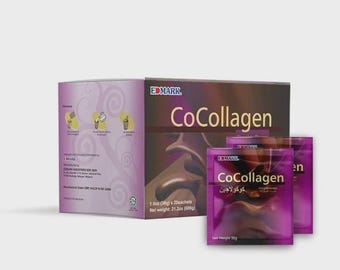 EDMARK Cocollagen Drink Mix | Marine Collagen Anti-Aging Cocoa | Skin Elasticity & Firmness