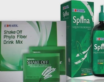EDMARK Wellness Bundle | Shake Off Fiber & Splina Chlorophyll | Plant-Based Detox Supplement