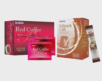 EDMARK Coffee Bundle Pack | Ginseng & Red Coffee | Wellness Energy Drink | Instant Arabica