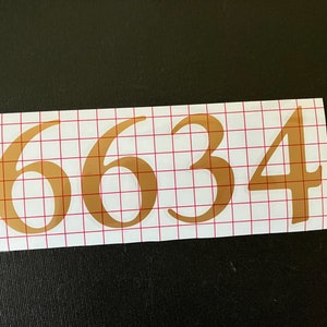 House or Mailbox Numbers Decal - vinyl numbers custom made to your color, font, and size requirements - ANY FONT STYLE!