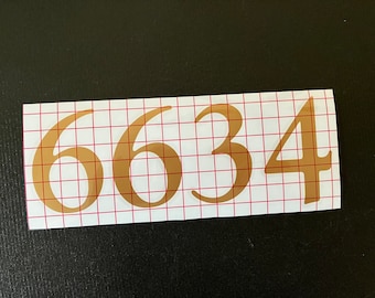 House or Mailbox Numbers Decal - vinyl numbers custom made to your color, font, and size requirements - ANY FONT STYLE!