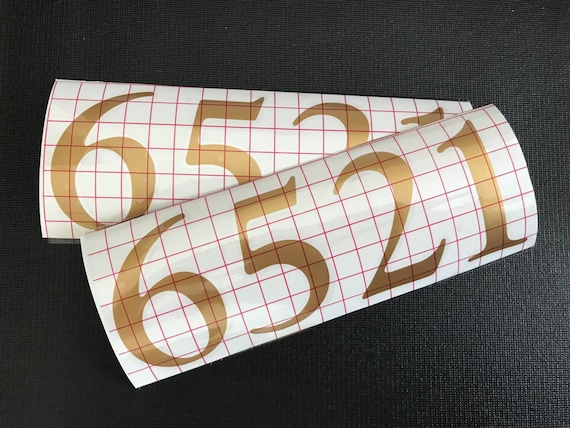 Mailbox Numbers - custom vinyl decals made to match your HOA color, font, and size requirements! (pair)