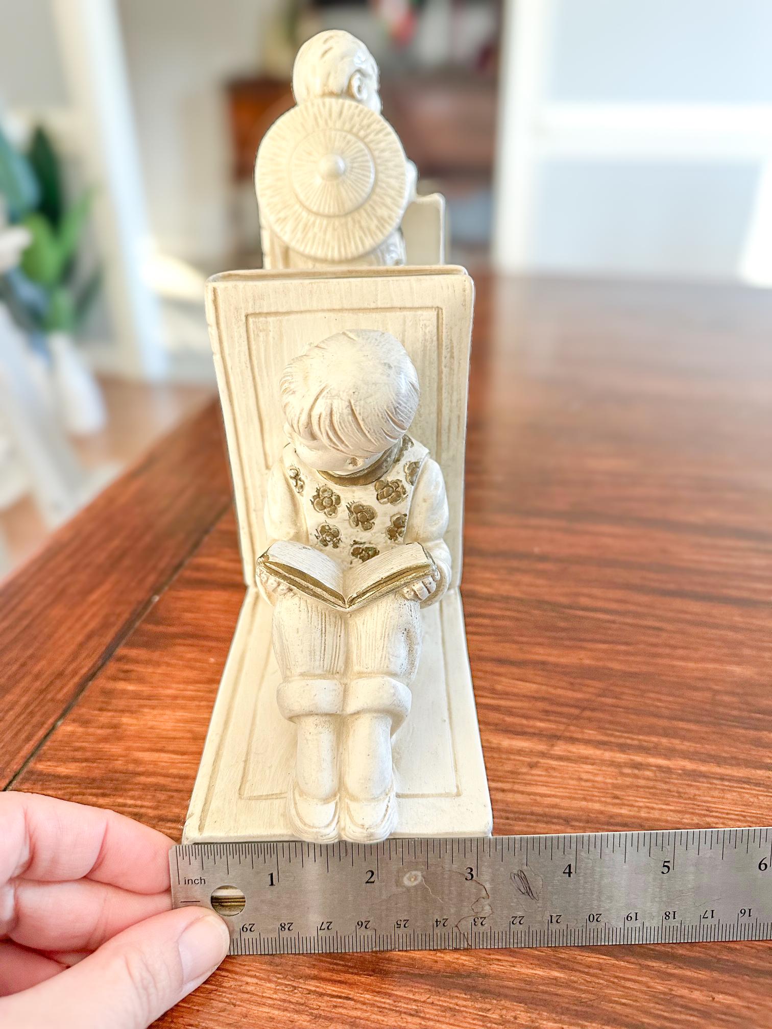 Vintage, Chinoiserie, Chinese Boy Girl Bookends, 1964 Universal