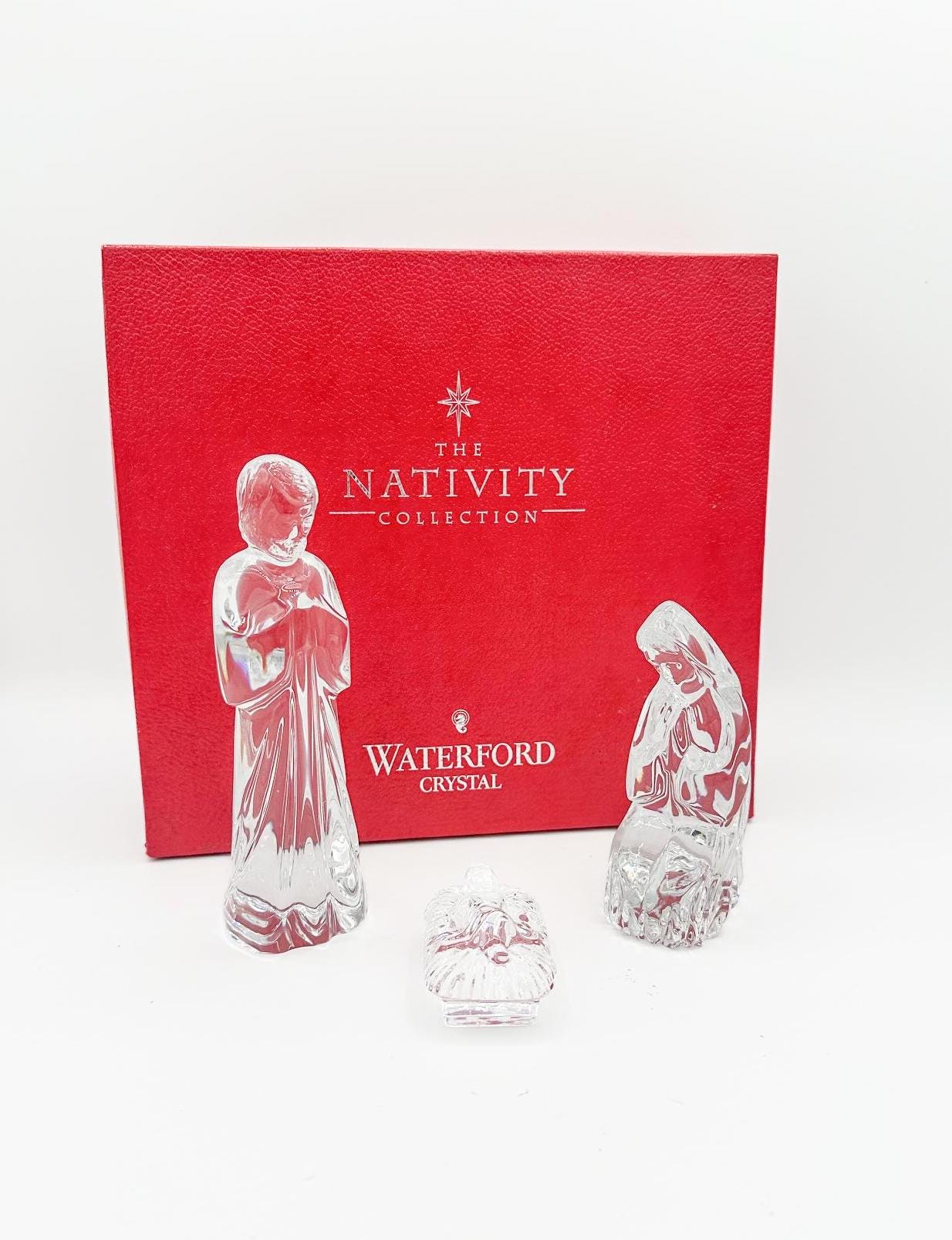 Vintage Waterford Crystal Nativity Collection, Original Box, 1980s