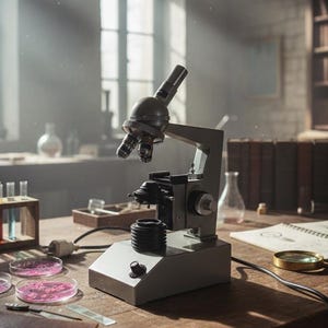 Microscope vintage avec accessoire modèle Carton No.22069
