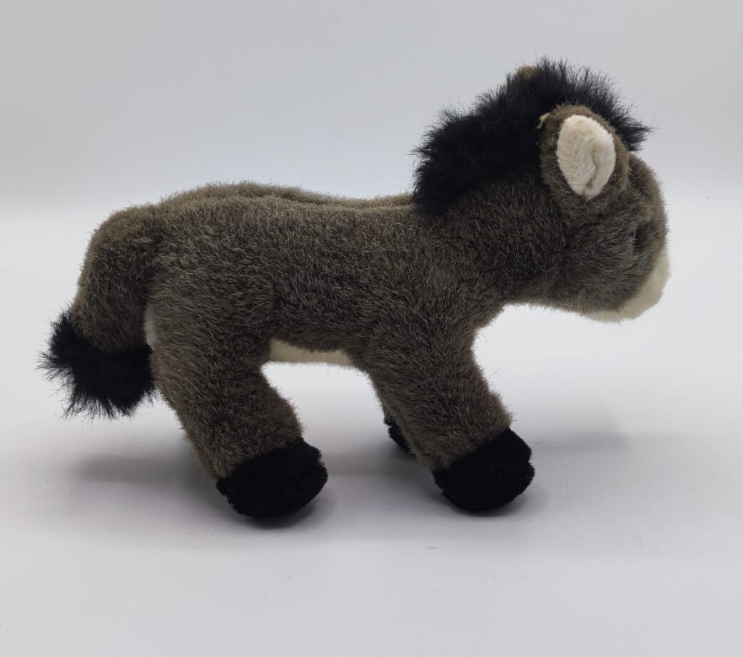 Petit âne En Peluche Avec Roulette – Jouet Vintage – Occasion