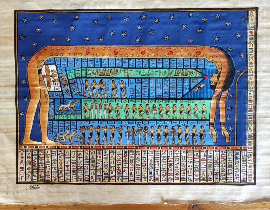 Original papyrus made and painted by hand in Egypt