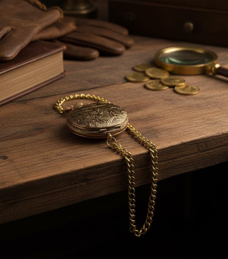 Petite Montre à Gousset Femme En Métal Doré - Argentée - Mécanique Manuelle (occasion)