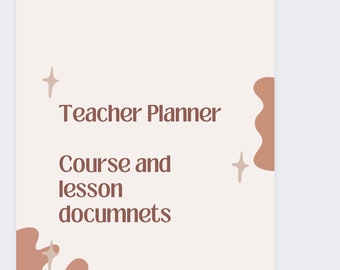 Planificateur d'enseignants, planificateur de cours, plan de cours, plan d'étude hebdomadaire, plan de cours hebdomadaire