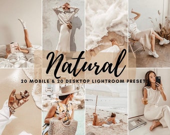 20 Preset Lightroom mobile et ordinateur - Naturel