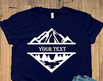 Personalized Mountain Trip Shirt, Personalized Camp Shirts, Custom Mountains Trip T-shirts, Camping Tee, Hiking Shirts, Custom Camp T-shirts