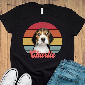 Custom Pet Shirt, Pet Photo Shirt, Personalized Pet T-shirt, Custom Dog shirt, Cat Shirt Retro, Custom Pet Portrait in Retro Shirt