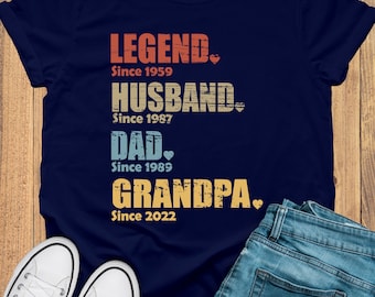 Personalized Legend Husband Dad Grandpa Shirt, Apparel For Grandpa, Best Shirt For Papa, Father's Day Gift, Birthday Gift