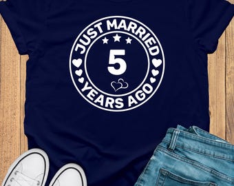 5th Anniversary Shirts: Personalized Couple's Gift - Etsy