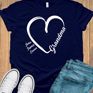 Grandma Personalized Shirt, Gramma Shirt for Mother&#39;s Day, Mother&#39;s Day Custom Gift for Grandma, Grandma Shirt with Kids Names, Mothers Day