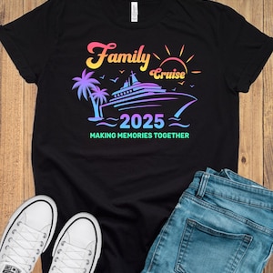 Crucero familiar 2025, camisetas de crucero, camisetas familiares a juego para las vacaciones, equipo de crucero 2025, conjuntos familiares a juego, camisetas de crucero 2025
