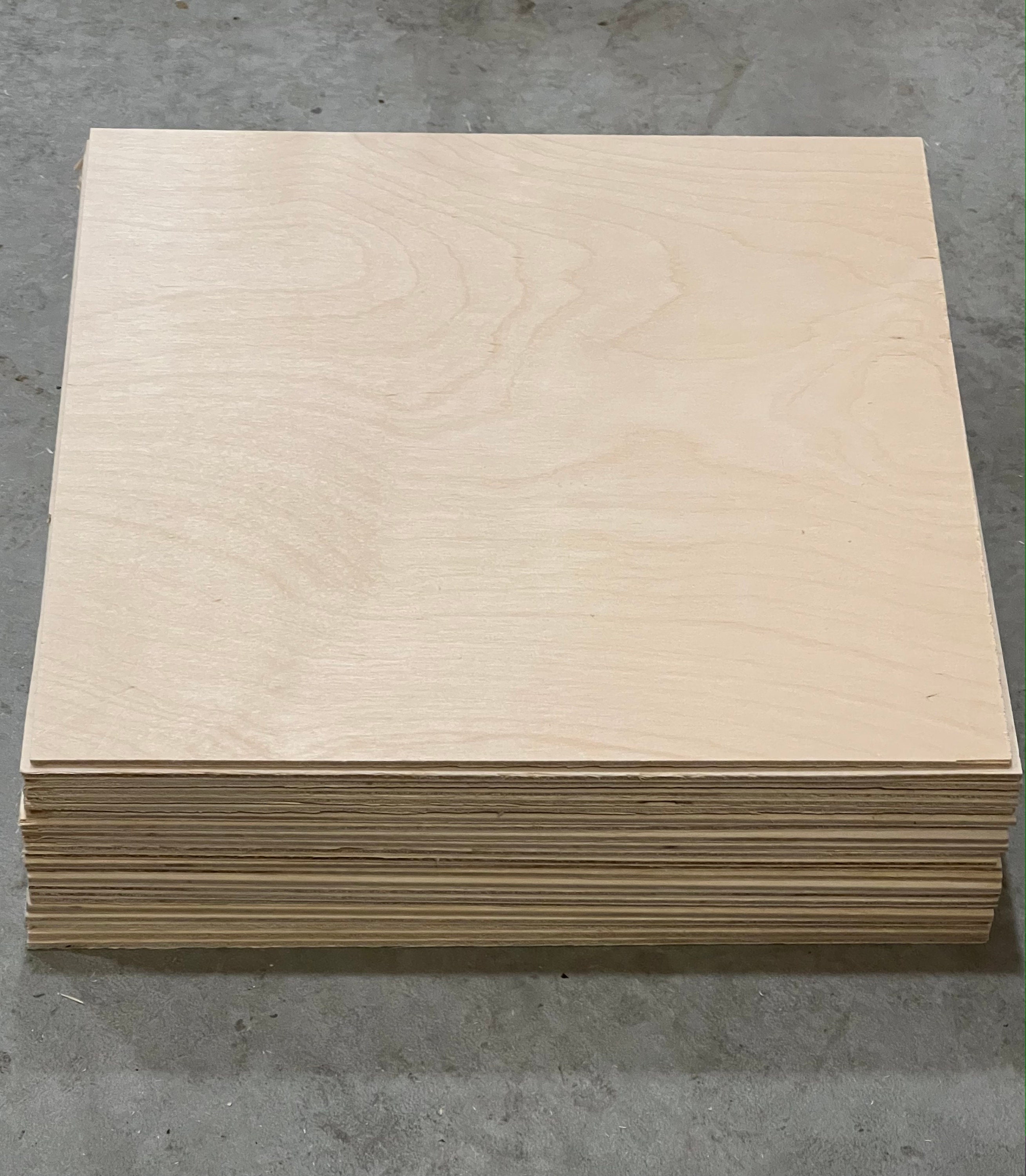 1/8 Laser Wood Sample Pack, 3mm Glowforge Wood Sheets, Unfinished Plywood  for Laser Cutting and Engraving, CNC Laser Ready Materials 