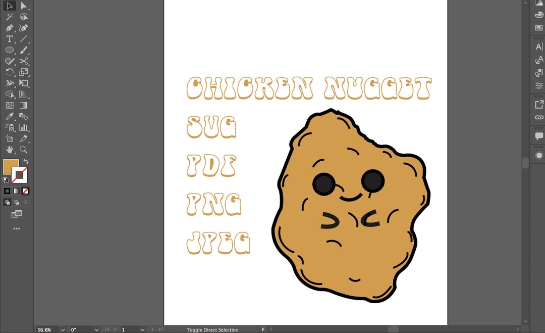 SVG Plain Chicken Nugget Svg Pdf Png Jpeg Cute SVG Etsy