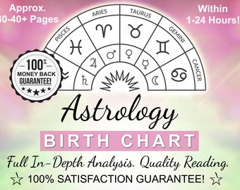 Astrology Reading, Birth Chart Report, Natal Chart Reading, Birth Chart Analysis Report, In-Depth, Astrology Gift, Accurate, Genuine