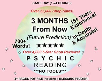3-Month Future Prediction Psychic Reading: Same Day Intuitive Guidance (PDF Download
