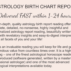 Astrology Reading Birth Chart Report 1 Year Forecast, 12 Month Prediction, Natal Chart Reading, Birth Chart Analysis, In-Depth Astrology image 4