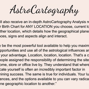 Astrology Birth Chart + 1 Year Forecast + Past Lives Report + Location ...