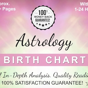 Astrology Reading, Birth Chart Report, Natal Chart Reading, Birth Chart Analysis Report, In-Depth, Astrology Gift, Accurate, Genuine