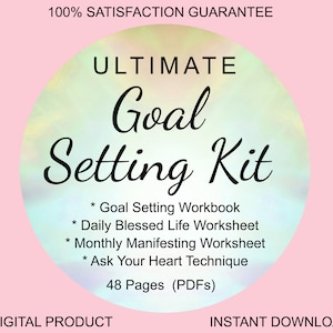 Goal Setting Kit, Goals Workbook, Worksheet, Exercises, Techniques, Manifesting, Spiritual, Goals, Success, Manifestation, Law of Attraction