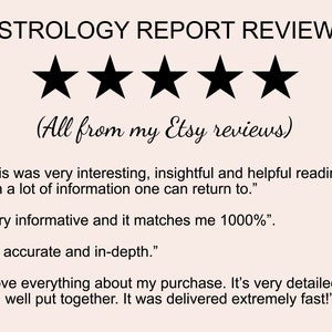 Astrology Reading Birth Chart Report 1 Year Forecast, 12 Month Prediction, Natal Chart Reading, Birth Chart Analysis, In-Depth Astrology image 10