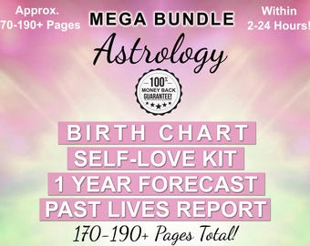 Astrology Reading Bundle: Birth Chart, Self-Love Kit, 1-Year Forecast (PDF)