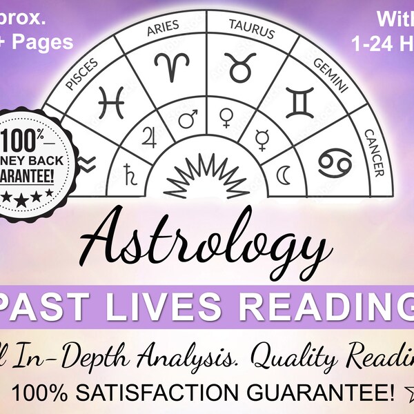 Astrology Past Lives Reading, Birth Chart Related Past Life Report, Reincarnation, Natal Chart Report, Birth Reading, Karma, Astrological