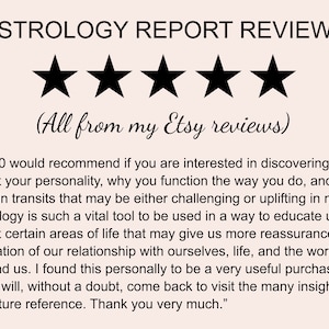 Astrology Reading Birth Chart Report 1 Year Forecast, 12 Month Prediction, Natal Chart Reading, Birth Chart Analysis, In-Depth Astrology image 8
