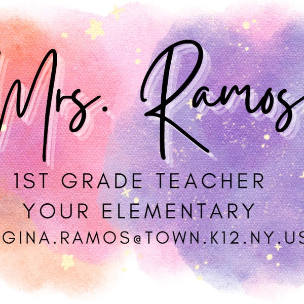 Pink and Purple Email Signature-CANVA Template