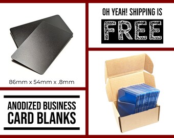 50 Anodized Aluminum Business Card Blanks, Metal Business Cards