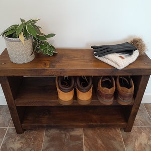 Rustic Handmade Shoe Rack/Wooden Shoe Bench/ Shoe Storage/Shoe Organiser