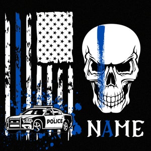 Customizable Police Officer Tumbler Wrap