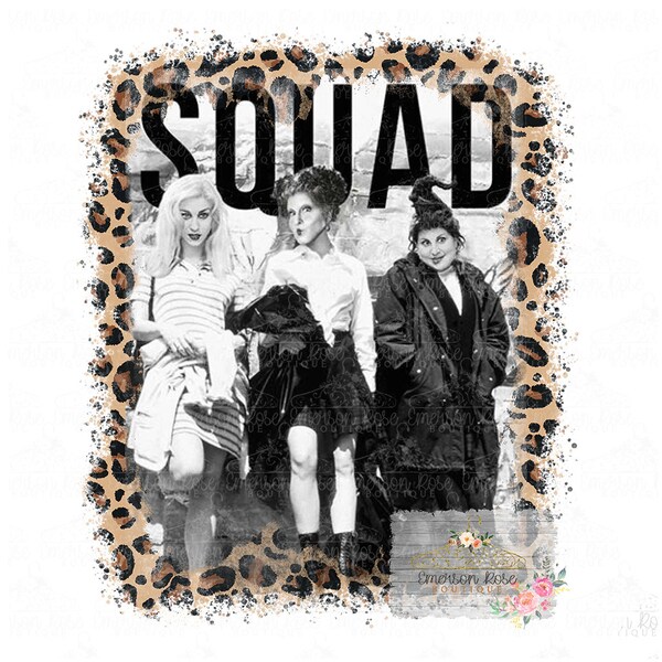 Hocus Pocus Squad - Leopard  - Halloween - Sublimation - PNG Image- Digital Image