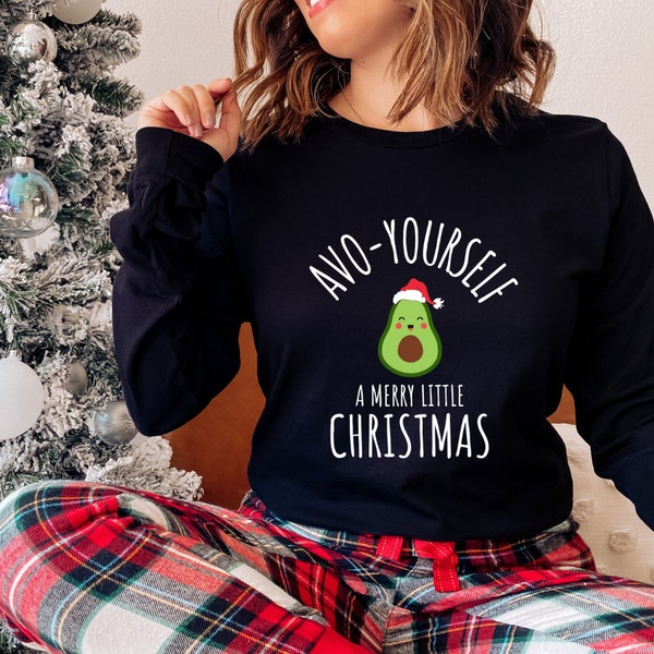 Avo-Yourself A Merry Little Christmas Unisex Christmas Sweatshirt - Jumper - Sweater - Avocado - Funny - Christmas Clothing - Men's - Womens