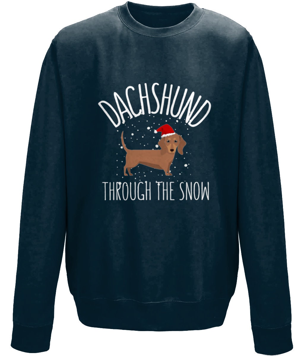 Dachshund through the clearance snow christmas jumper