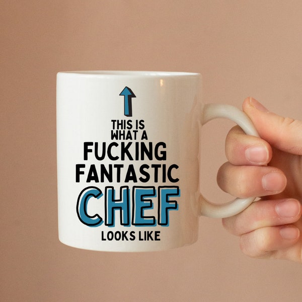 This Is What A Fucking Fantastic Chef Looks Like Mug - Cook Mug - New Job Gift - Secret Santa - Work - Promotion - Funny Mug - Coffee