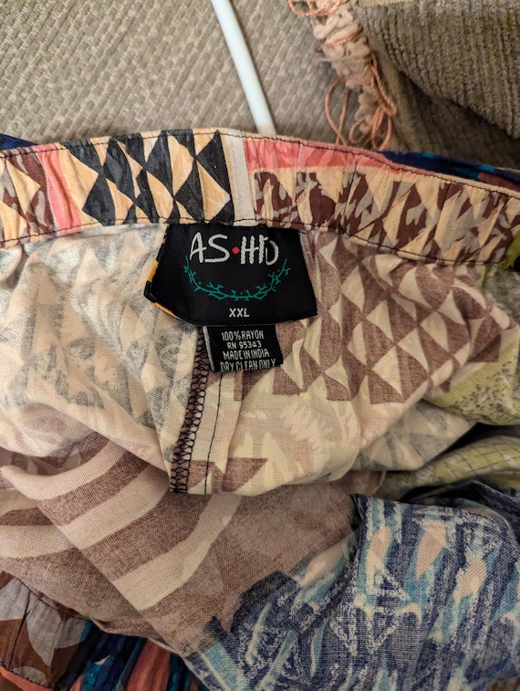 Ashro Geometric Afrocentric Cowl Shell Skirt Set - image 7