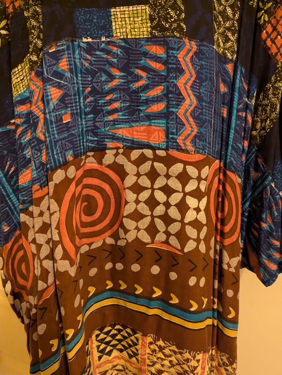 Ashro Geometric Afrocentric Cowl Shell Skirt Set - image 9