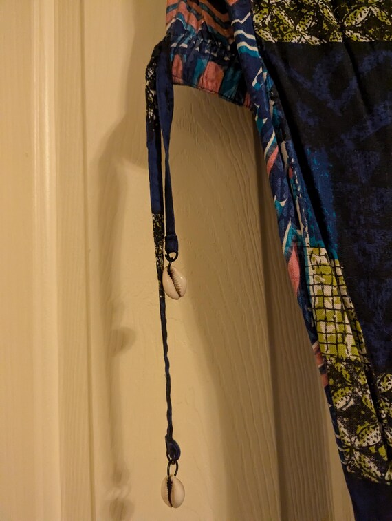 Ashro Geometric Afrocentric Cowl Shell Skirt Set - image 5