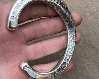 Brazalete Viking Torque de plata maciza de calidad masiva 5 0Z +