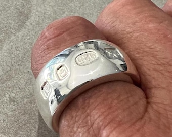 Heaviest 25g -1oz  Sterling Silver Band Ring , Large Display Bespoke London Hallmark