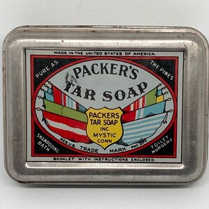 vintage tin Packer's Tar Soap