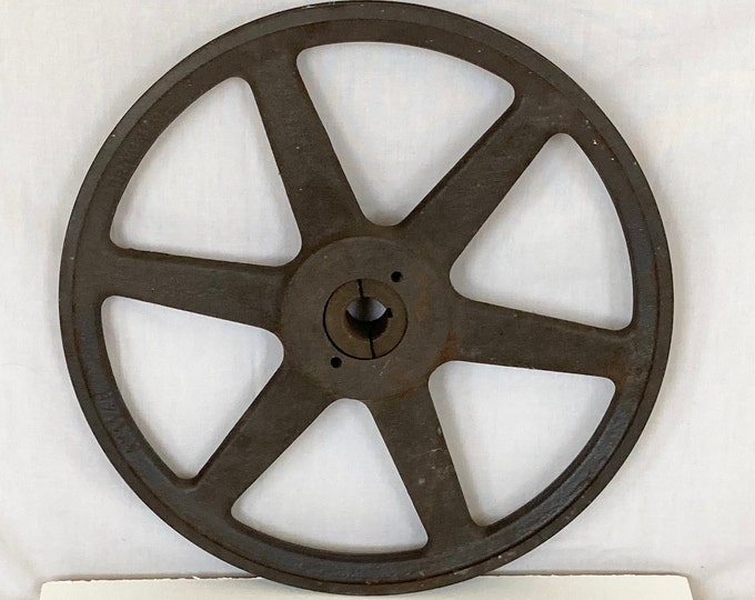 Large Vintage Vbelt Pulley Wheel Etsy