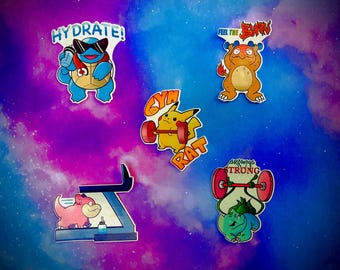 2" Vinyl Die Cut Kanto Starter Workout Stickers